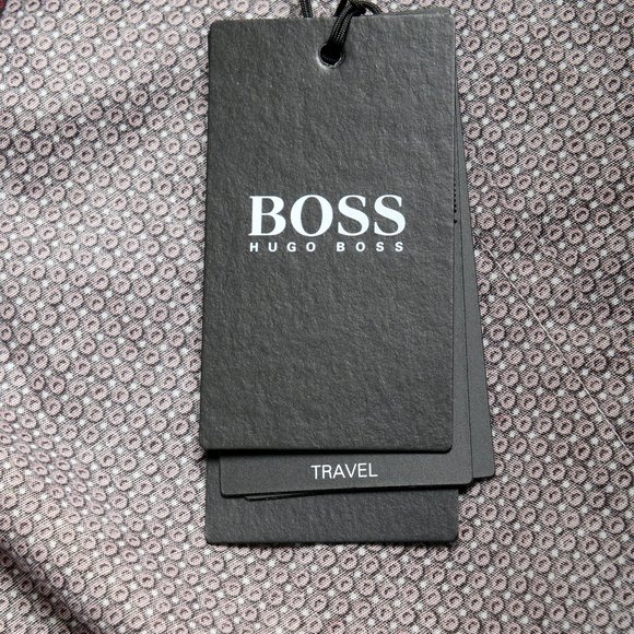 Hugo Boss Men's "Jason " Slim Fit Geometric Print Long Sleeve Dress Shirt - Picture 8 of 9